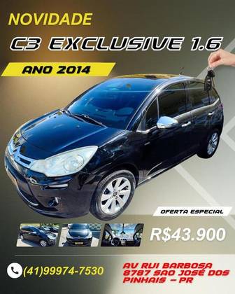 CITROËN C3 1.6 EXCLUSIVE 16V FLEX 4P MANUAL